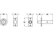 Mortice Door Security Bolt Brs/St PC