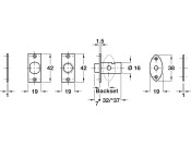 Mortice Window Security Bolt 19/37mm Brs