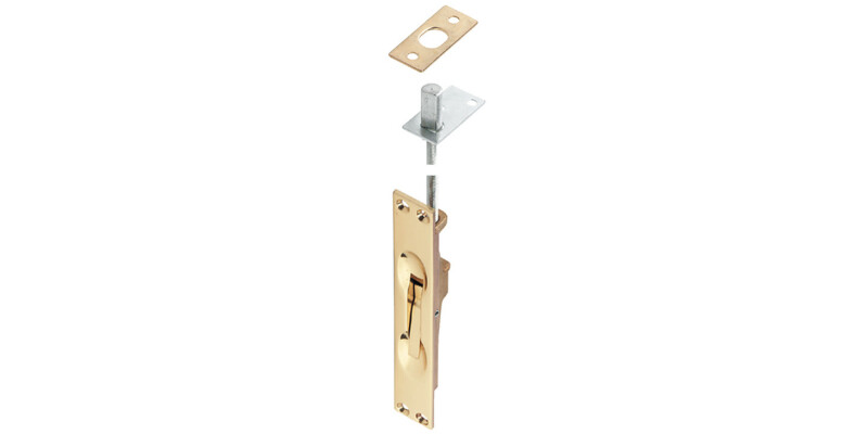 Flush Bolt, Lever Action, 172 x 25 mm, Brass