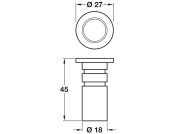 Dust Exc.Socket ts D11mm D27/18mm Brs NP