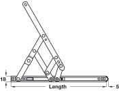 Restrictor Friction Hinge 305mm 22kg 60D