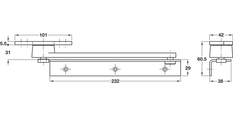 Surface OH Friction Stay HD Outward SZP
