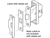 Rebate Set 25mm Box Latch Alu SA