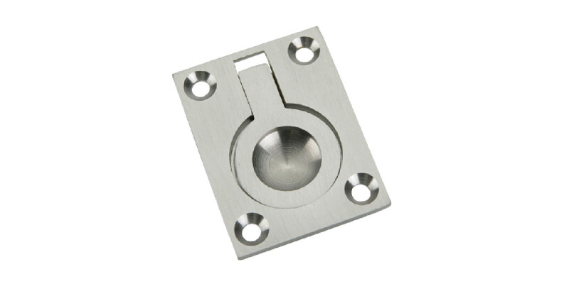 Flush Ring Pull Hdl 50x38x11mm Brass PB