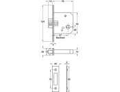 Mortice Clawbolt WC Lock 5/57/76mm SSS