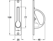 Mortice Gravity Drop Pull Hdl Brass SN