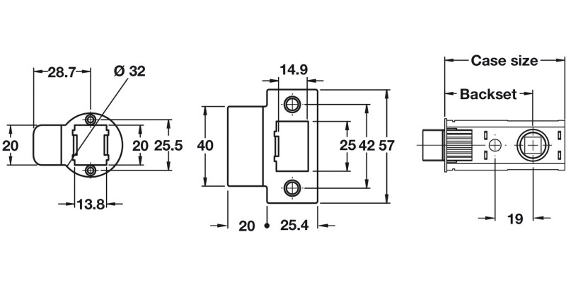 FastLatch Pushfit Tub Latch 60mm SN