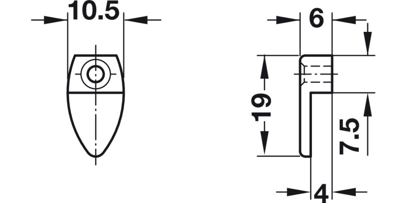 Mirror Clip Oval Pl Trans