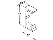 Rebate Set 13mm Tub Mort Latch Alu/St NP