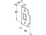 Rebate Set 13mm Tub Mort Latch Alu/St NP