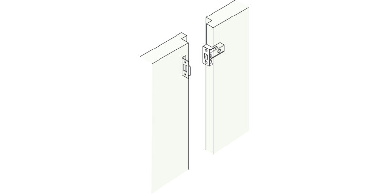 Rebate Set 13mm Tub Mort Latch Alu/St NP