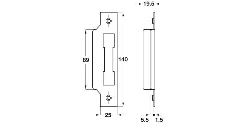 5 Lvr Mort Sashlock Horiz 57/151mm SB