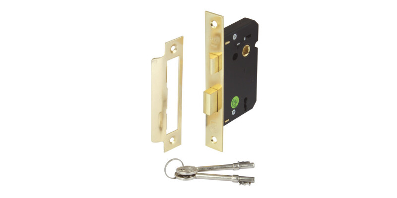 Sashlock, Mortice 3 Lever, Latchbolt Operated by Lever Handles, Deadlock by Key