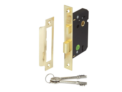 Sashlock, Mortice 3 Lever, Latchbolt Operated by Lever Handles, Deadlock by Key