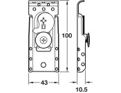 Koala Cabinet Hanger Concealed SF UH SZP