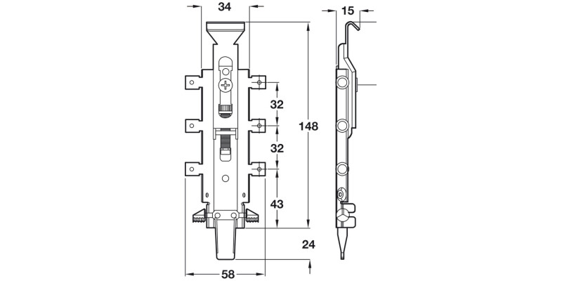 Spider Cabinet Hanger Conc Dowel SZP