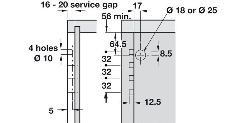 Spider Cabinet Hanger Conc Dowel SZP