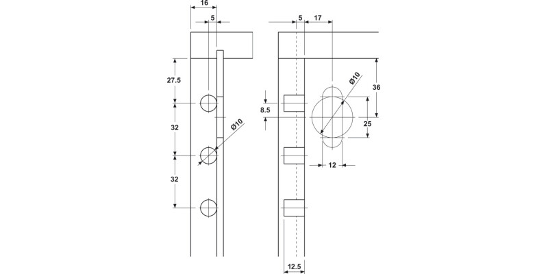 Traser-8 Cab Hanger/Supp Knock-in RH SZP