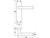 Mitred Lever Hdls/Plt Latch Brass P/SC
