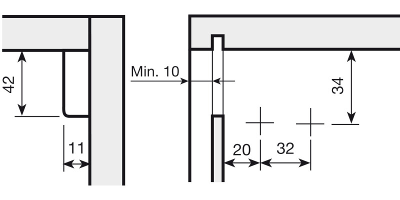 Scarpi-4 Cabinet Hanger LH Screw-On