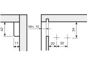 Scarpi-4 Cabinet Hanger LH Screw-On