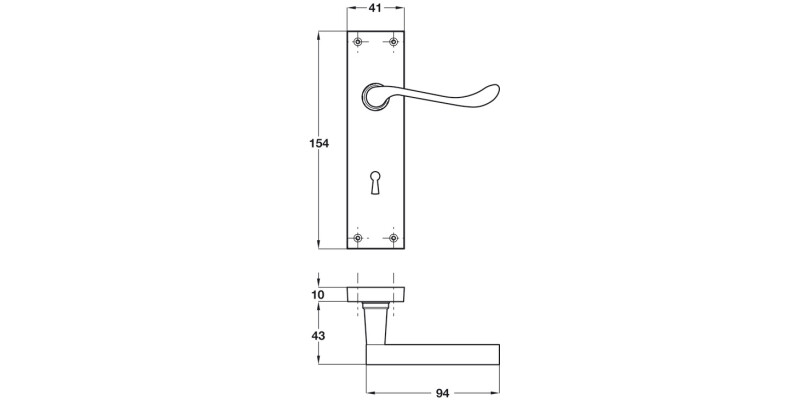 Victorian Lvr Hdls/Plt Scroll WC SN