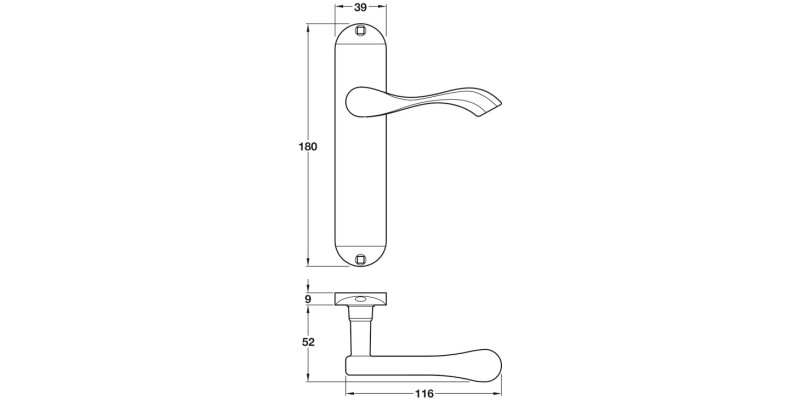 Welford Lever Hdls/Plt Lever ZA SN