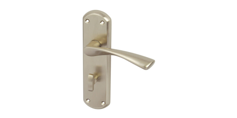 Lever Handles, on Backplates for Bathroom Lock, Zinc Alloy, Olton