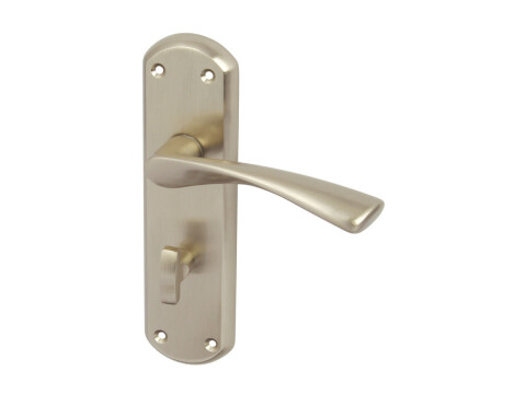 Lever Handles, on Backplates for Bathroom Lock, Zinc Alloy, Olton