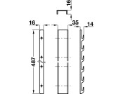 Ropox Wall Cabinet Bracket Alu 487mm