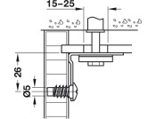 Cabinet Hanger Scr Fix Galv St White
