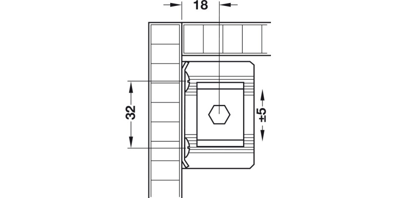 Cabinet Hanger Scr Fix Galv St White