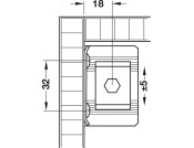 Cabinet Hanger Scr Fix Galv St White