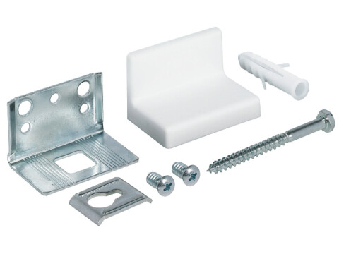 Cabinet Hanger Scr Fix Galv St White