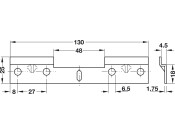 Traser-6 Dbl Wall Mount Plate 130mm ZPS