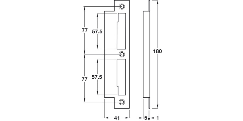 Narrow Mortice Sashlock Strike Plate SSS