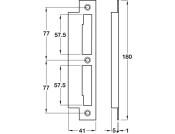 Narrow Mortice Sashlock Strike Plate SSS