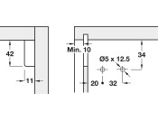 Scarpi-4 Cabinet Hanger LH w Euro Screws