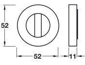 RO12 Escutcheons D52mm WC Set ZA BN Blk