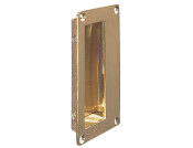 Flush Pull Hdl 102x51mm Brass PB