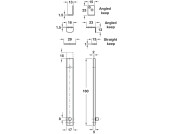 Knob Slide/Surface Bolt 160mm Brass SNP