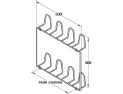 Shoe Rack for 4 Prs  400mm cc St Chr Plt