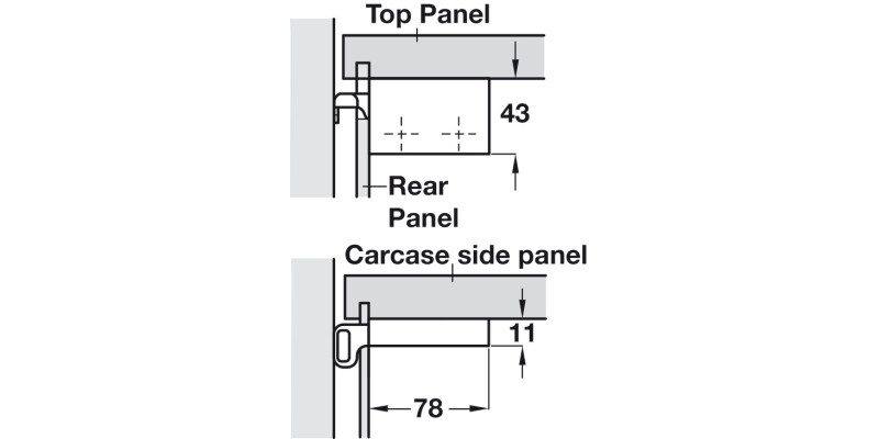 Scarpi-4 Cabinet Hanger LH Screw Fix SZP