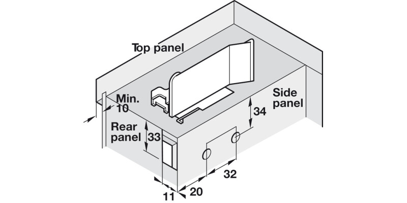 Scarpi-4 Cabinet Hanger LH Screw Fix SZP