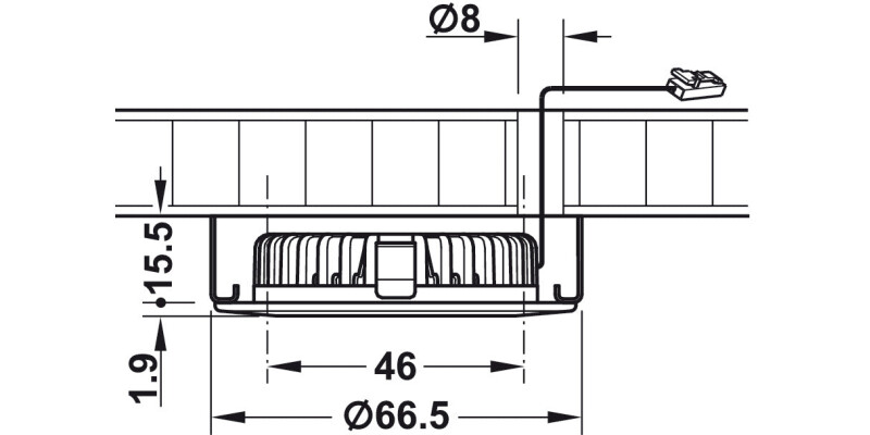 Loox LED2020 Bezel Rnd SM 12V Slv