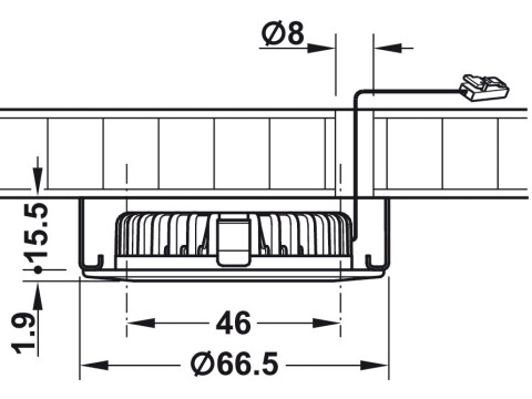 Loox LED2020 Bezel Rnd SM 12V Slv