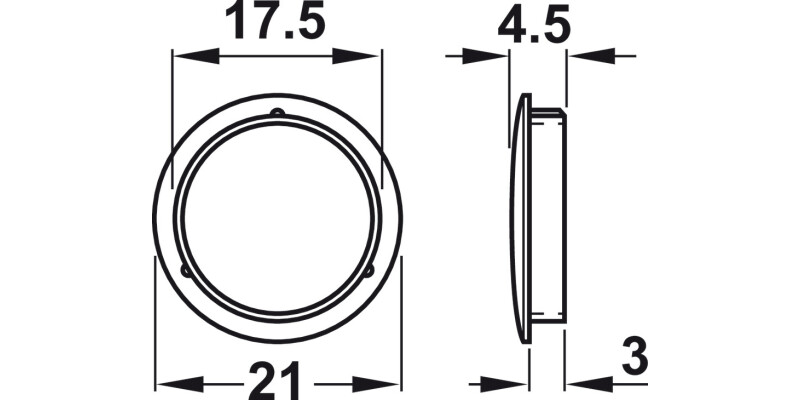 Traser-6 Cover Cap D18mm Pl Nkl