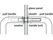 Glass Door Fixing Set B2B D22mm M8