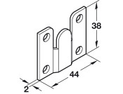 Cabinet Hanger Wall Plt 44x2.0mm SZP