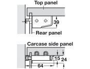 Cabinet Hanger 10mm DF LH 65kg Pl CrWht